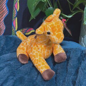Ty Original Beanie Baby, Twigs the Giraffe, Orange/Brown, DOB May 19, 1995